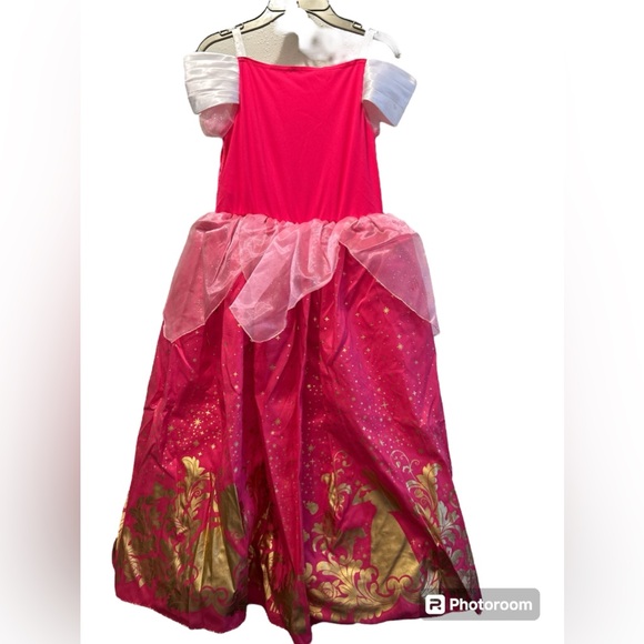 Disney Store Princess Aurora Costume Dress, size 7/8. Free Aurora wand. - Picture 2 of 5